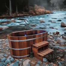 Load image into Gallery viewer, Fluid Float Japanese Cedar Soaking Tub - Fluid Float & Sauna