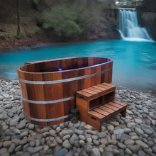Cargar imagen en el visor de la galería, Fluid Float Japanese Cedar Soaking Tub - Fluid Float & Sauna