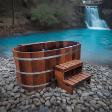 Load image into Gallery viewer, Fluid Float Japanese Cedar Soaking Tub - Fluid Float &amp; Sauna 

