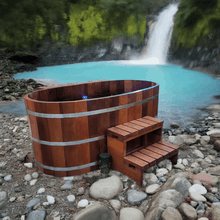 Load image into Gallery viewer, Fluid Float Japanese Cedar Soaking Tub - Fluid Float &amp; Sauna 
