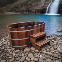 Load image into Gallery viewer, Fluid Float Japanese Cedar Soaking Tub - Fluid Float &amp; Sauna 
